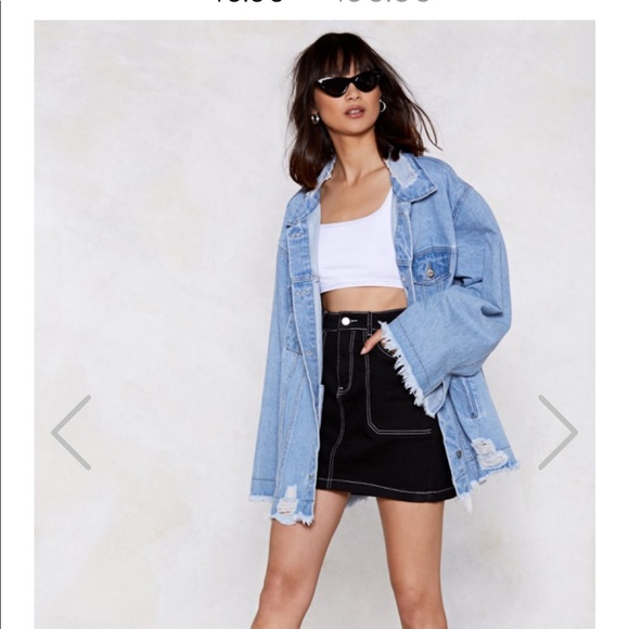Nasty gal oversized denim jacket - Picture 3 of 3
